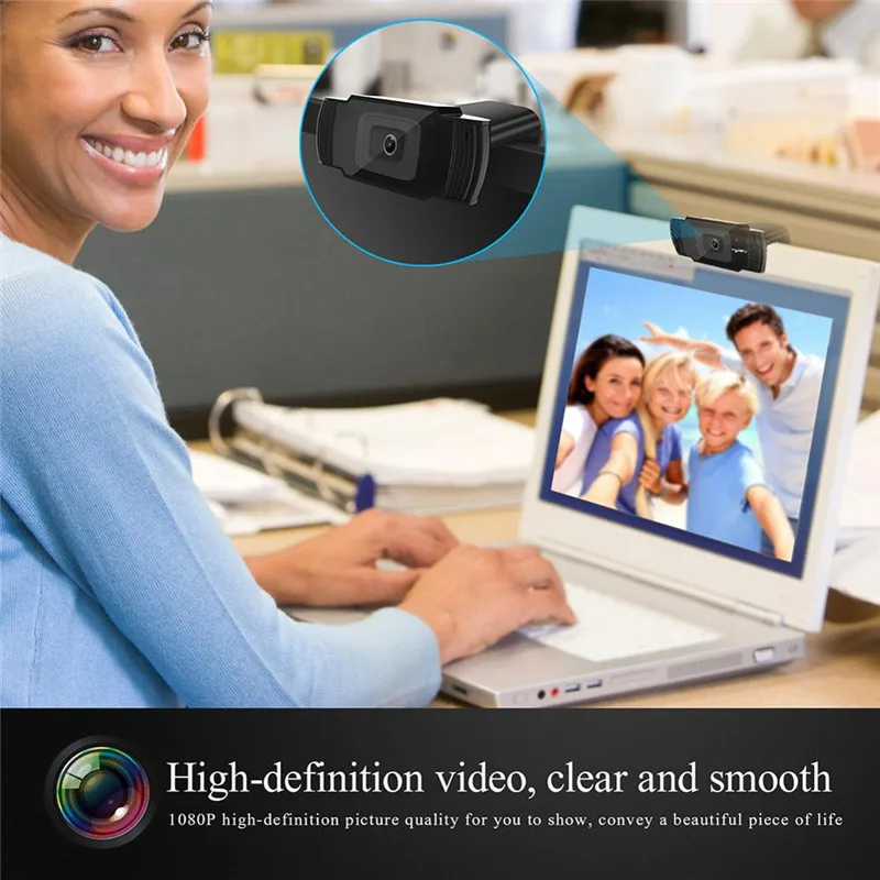 Full HD 1080P Kamera 30 laipsnių pasukti USB 2.0 Kamerą su integruotu Mikrofonu Vaizdo Įrašymo Web Kamera, PC Kompiuteris