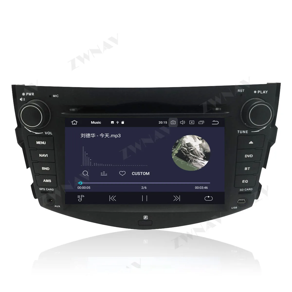 IPS Android 10.0 4+64 ekrano Automobilių DVD Grotuvas GPS Navi 