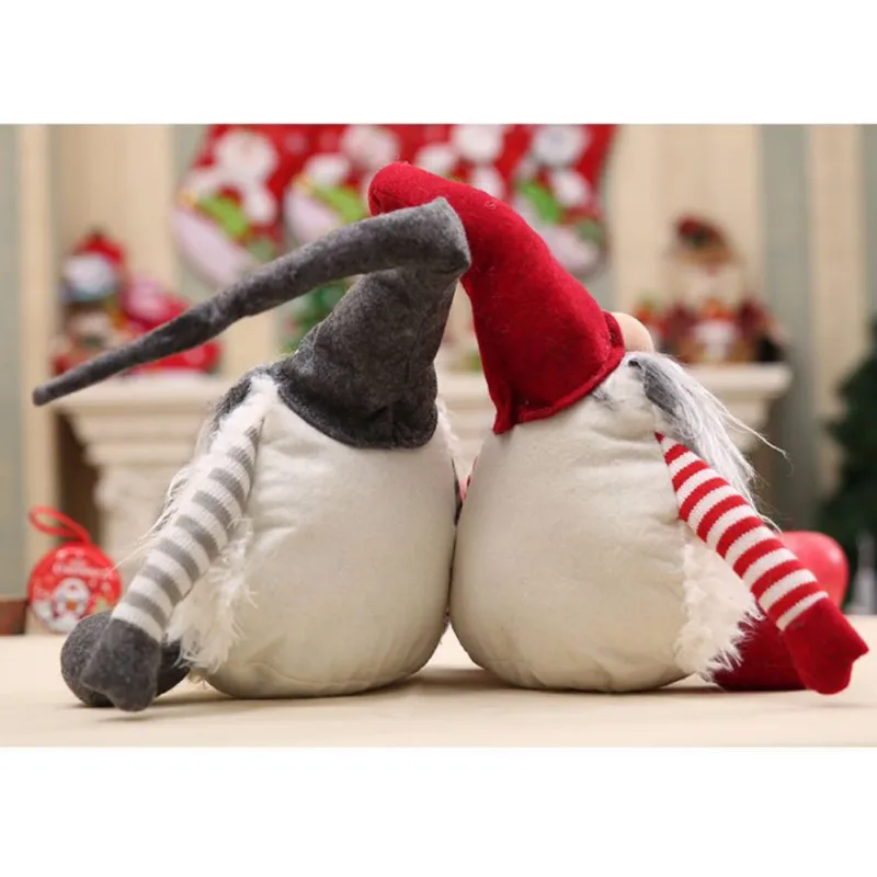 Kalėdų Senelio Lėlės Švedijos Tomte Stovėti Ilgas Skrybėlę Gnome Pliušinis Lėlės Rankų Darbo Namų Dekoro Darbalaukio Papuošalai