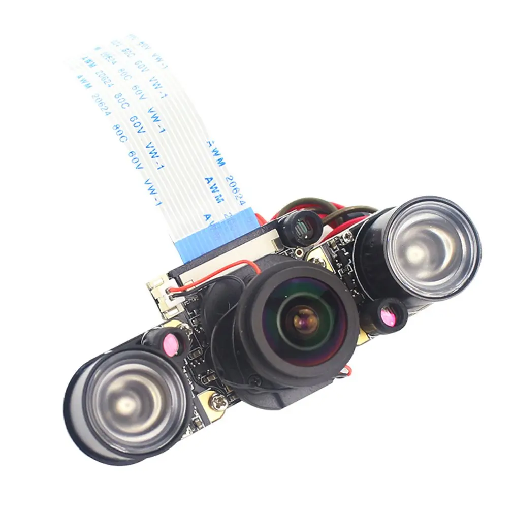 Kameros modulis Aviečių Pi 4 Modelis B/3B+/3B/2B Fisheye Plataus Kampo Kamera 175 Laipsnių IR-CUT Automatinis Perjungimas Dieną ir Naktį