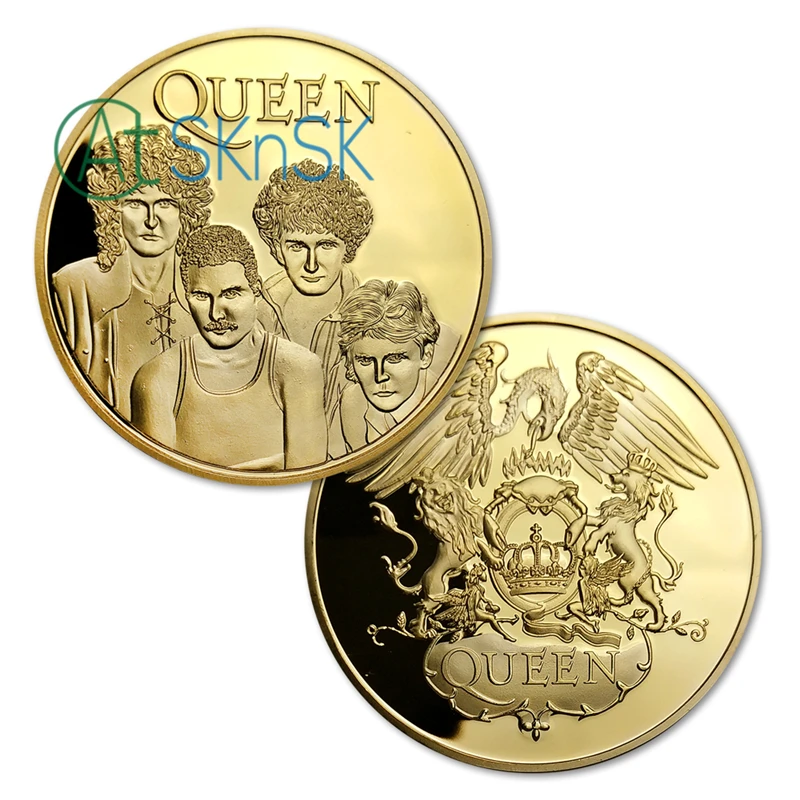 Karalienė Britų Roko Grupė Iššūkis Monetos Jungtinės Karalystės Juosta Aukso spalvos Proginę Monetą Gerbėjai Suvenyrų