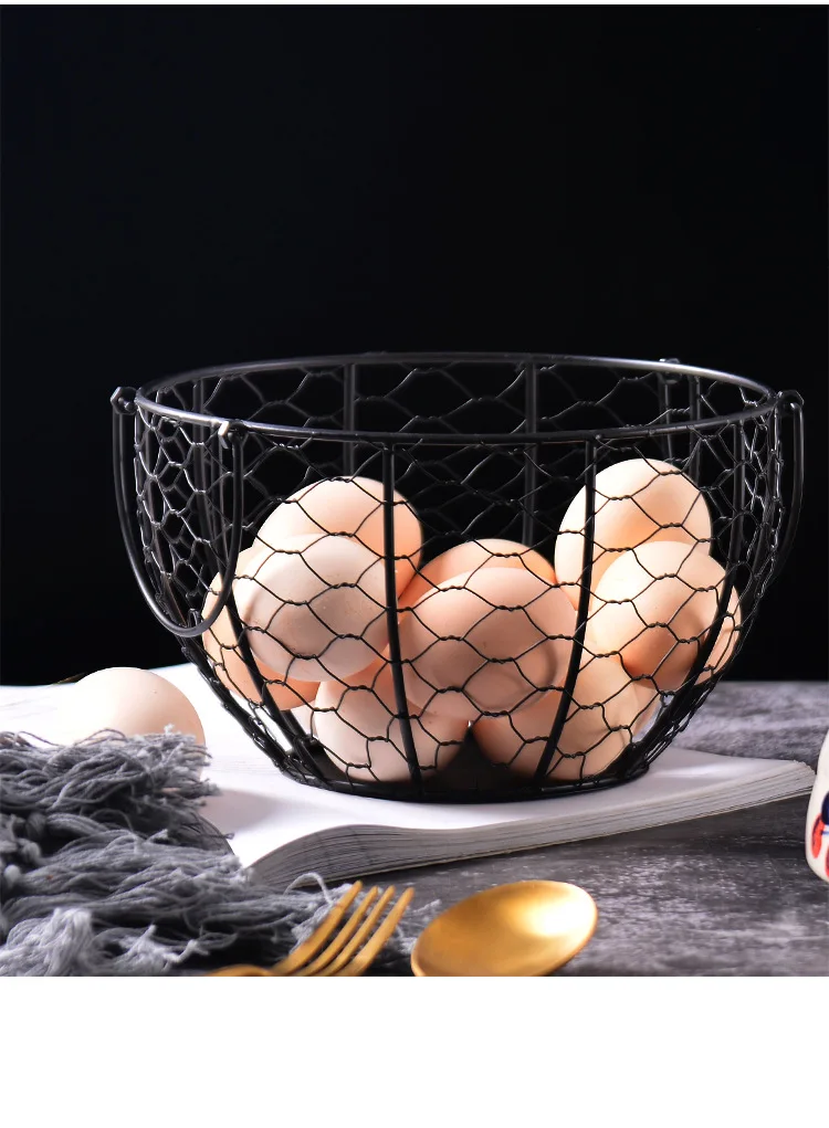 Kūrybinės Pusės-Dažytos Buitinės Keramikos Kiaušinių Krepšelį Vaisių ir Daržovių Įvairenybės Krepšelį Virtuvės Geležies Saugojimo Baske