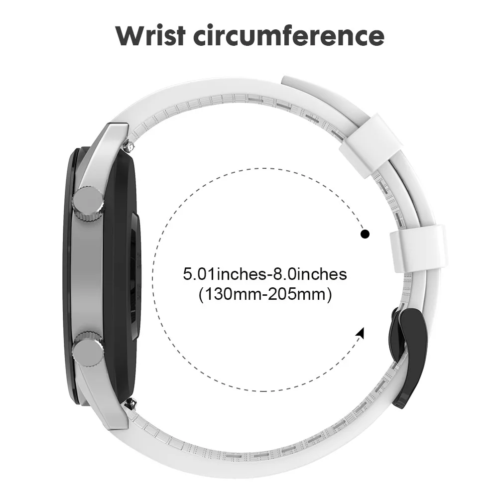 Lauko Silikono Dirželis Huawei GT Watchband 22mm Pločio Silikono Pakeisti Apyrankė Bracele Samsung Galaxy Žiūrėti 46mm