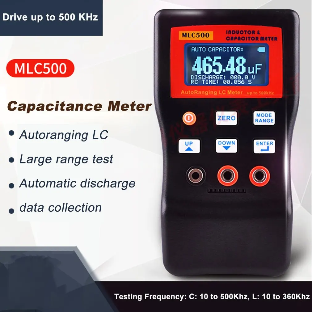 MLC-500 Aukšto Tikslumo Auto Svyruoja LC Matuoklis Profesinės Talpą, Induktyvumą, Stalas 500 KHz Talpa Matuoklis