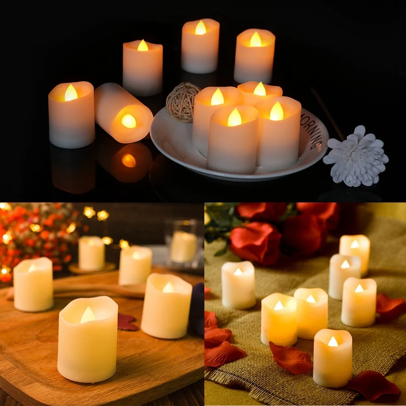 Naujausias 12Pcs Elektroninė Žvakė 10 Pagrindinių Nuotolinio Valdymo Laikas Led Plastiko atsparus Vandeniui Flameless Žvakė Helovinas ir Kalėdų