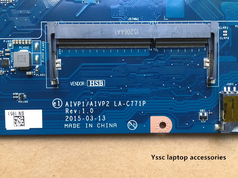 Nemokamas pristatymas naują LA-C771P mainboard Lenovo 100-15IBY B50-10 nešiojamojo kompiuterio motininė plokštė, skirta N2840 CPU Naudojimo ddr3l žemos įtampos atmintis