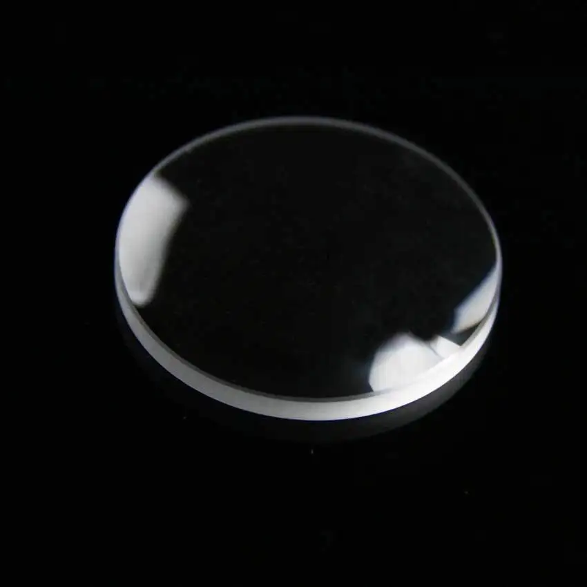 Optinis stiklas išgaubti fokusavimo objektyvo skersmuo 23 mm centro storis 4mm spindulys 35.089 mm 1064nm