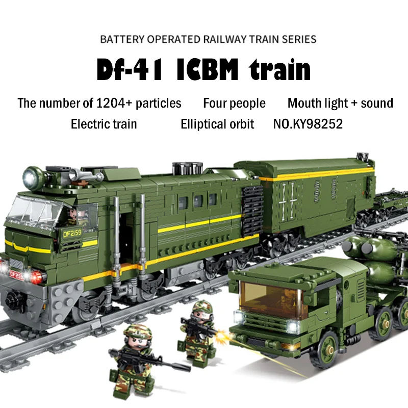 Originalus KAZI mažų dalelių elektros geležinkelių miestą su garso ir šviesos traukinio building block modelis vaikų švietimo žaislas dovana