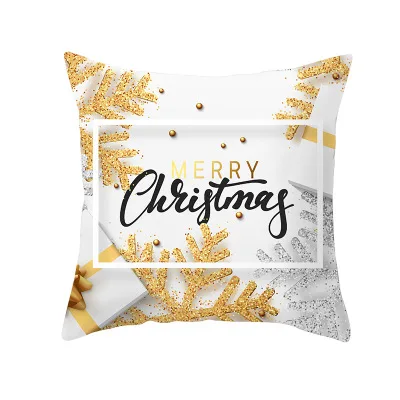 RULDGEE Balto Aukso Peachskin Snaigės Pagalvėlė Padengti 2019 Kalėdų Nauja Sofa Pagalvę Padengti Namų Pagalvę Padengti