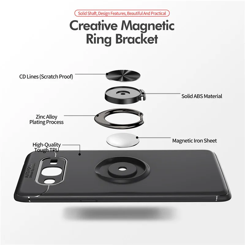 Samsung Galaxy J5 J7 2016 Atveju verslą Su piršto žiedu Magnetizmo Savininkas Telefono Galinį Dangtelį Galaxy J510 J710 Coque