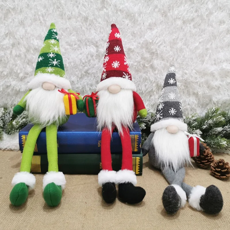 Santa Claus Papuošalai Kalėdų Medžio Kabo Ornamentu Langą Šiaurės Beveidis Lėlės Apdailos Namų Pakabukas Papuošalai
