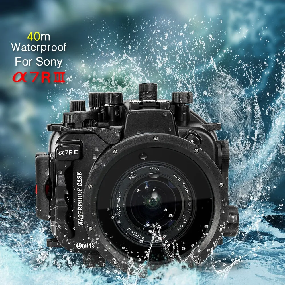 Seafrogs 40m/130ft Povandeninį Fotoaparatą Būsto Atveju Vandeniui fotoaparato maišus Sony A7 III A7R III A7M3 Fotoaparatas