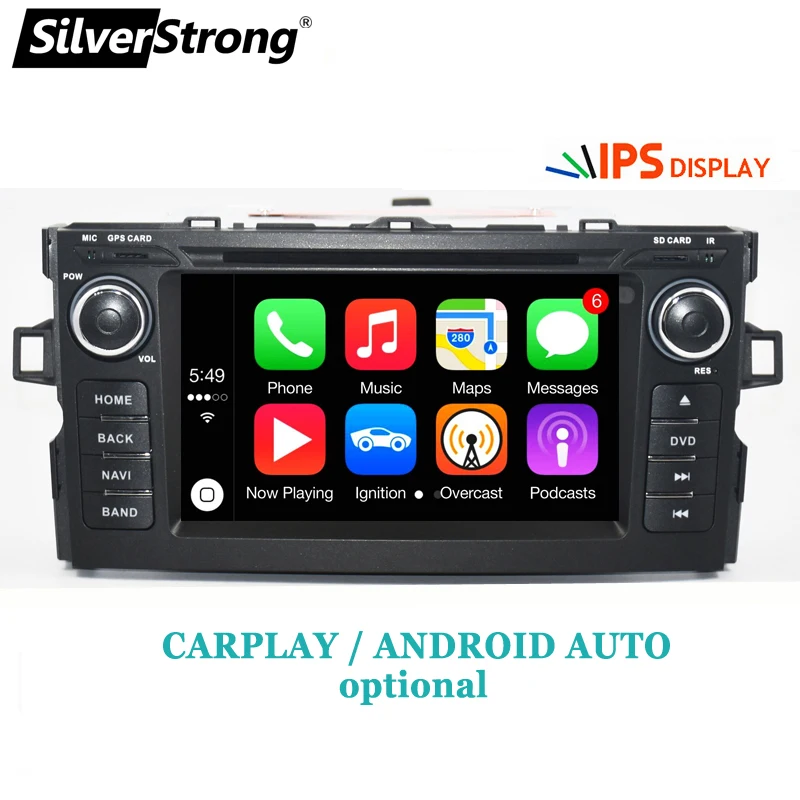 SilverStrong IPS Android9.0-10 2DIN Automobilių DVD ford transit keleivinis mikroautobusas Automobilio Radijo, GPS Toyota Auris GPS Stereo variantas 4core