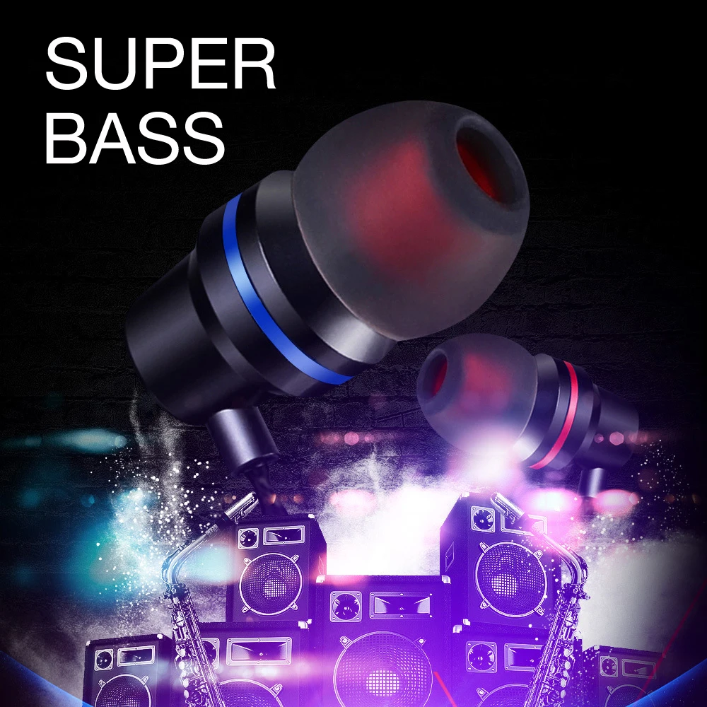 Stereo Bass Ausines In-Ear 3.5 MM Laidinio Ausines Metalo HIFI Ausinės su MIC už Xiaomi 