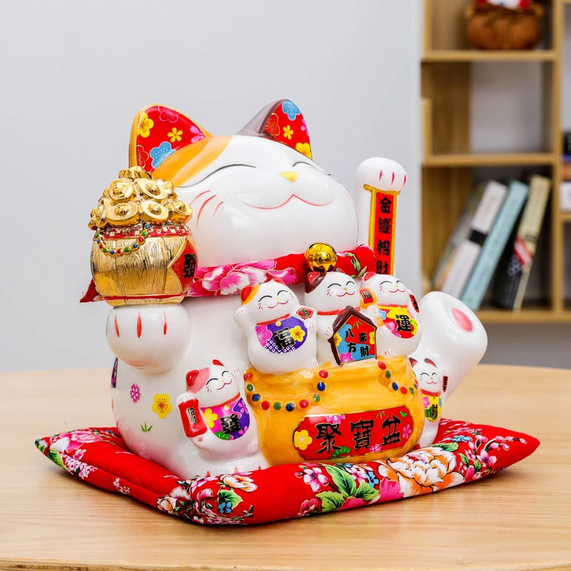 Strongwell Japonijos Didelių Pasisekė Katės Statulėlės, Keramikos Kūrybos Namų Dekoro Priedai Royal Katė Feng Shui Dekoro Amatų