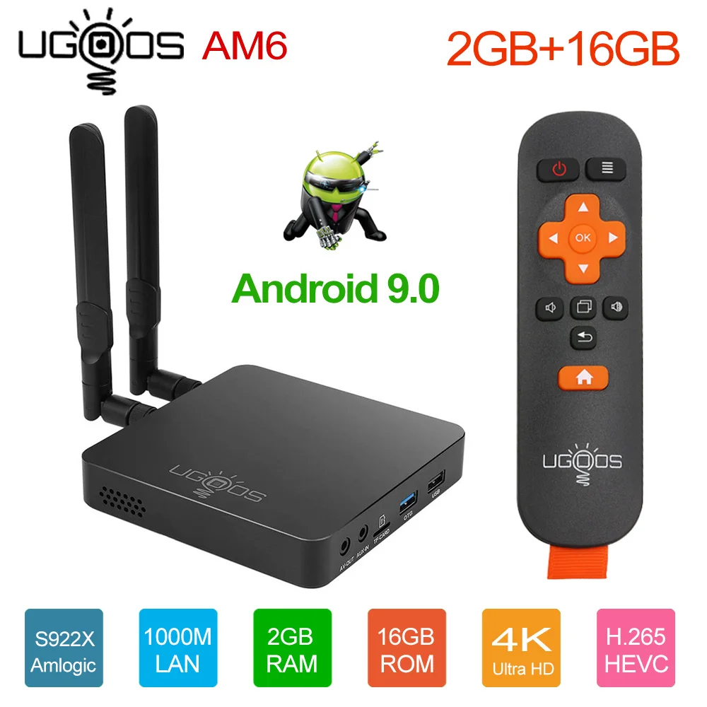 UGOOS AM6 Plius Amlogic S922X-J 2.2 GHZ TV BOX 