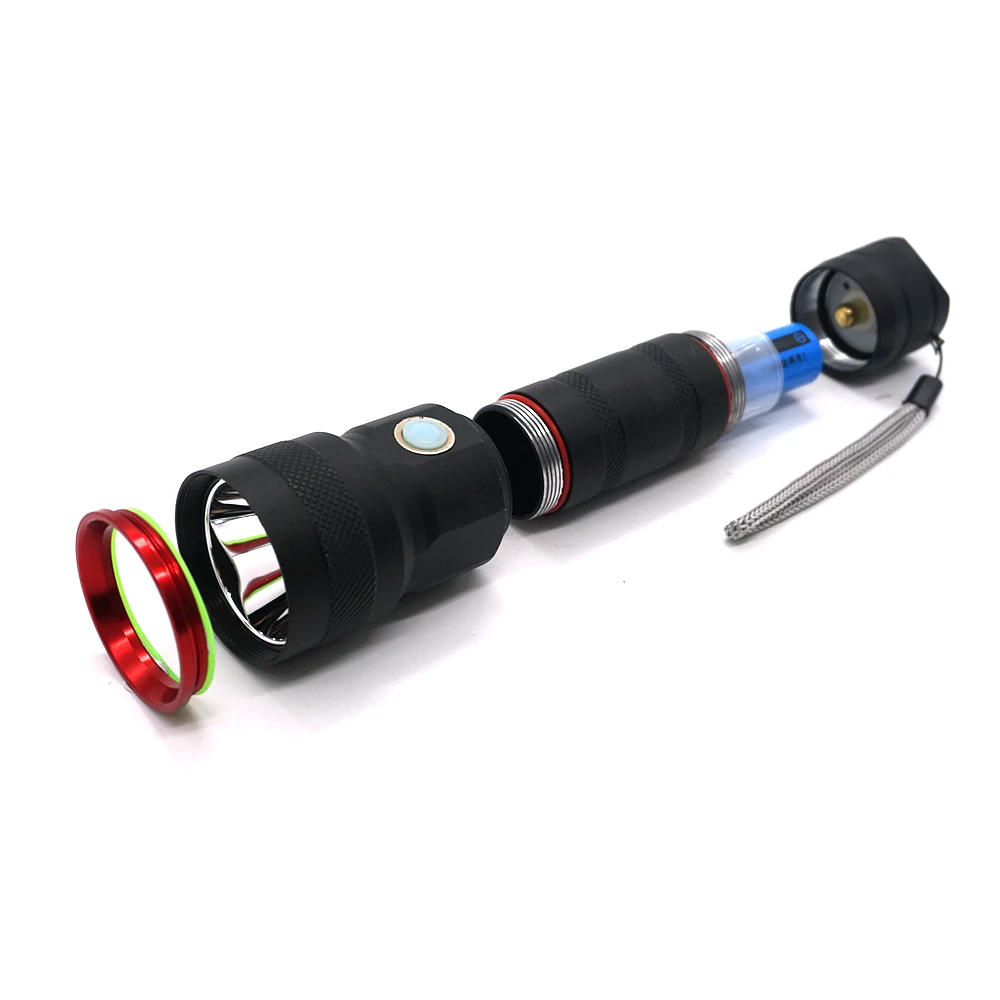 USB Įkrovimo Led Žibintuvėlis Fiksuotas Fokusavimas Long-Range Medžioklės LED Stiprios Šviesos Žibintuvėlis atsparus Vandeniui Lanterna už Kempingas, žygiai Žirgais