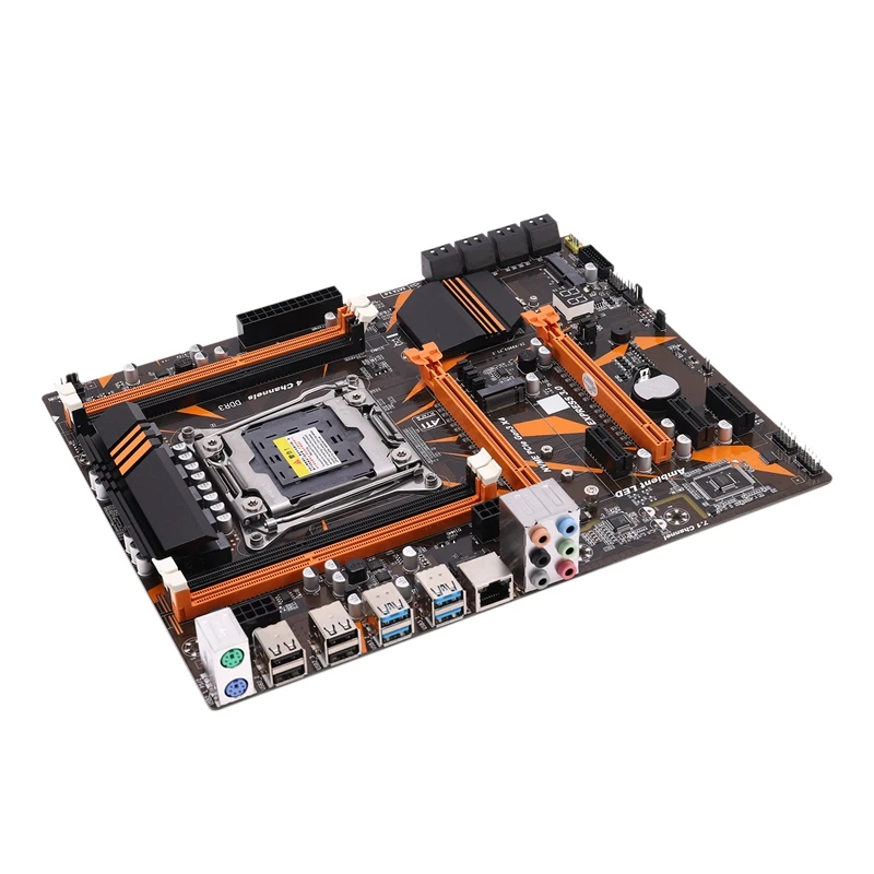 X99 LGA2011-3 ATX pagrindinė Plokštė 4 Kanalų DDR3 32G atmintis (RAM NVME SSD M. 2 USB 3.0 SATA 3.0 PCIE 16X už I7 CPU E5