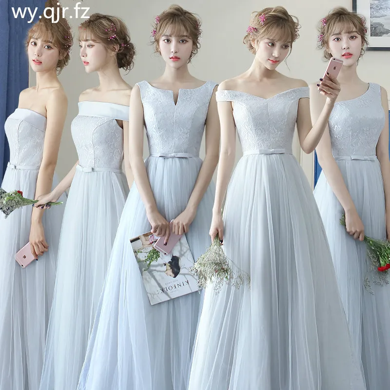 YNHS-003#Pilka Bridesmaid dresses baigimo suknelė ilga vakarienė suknelė mergina naujas vestuvės dress 2019 promenadzie suknelė mados moterims